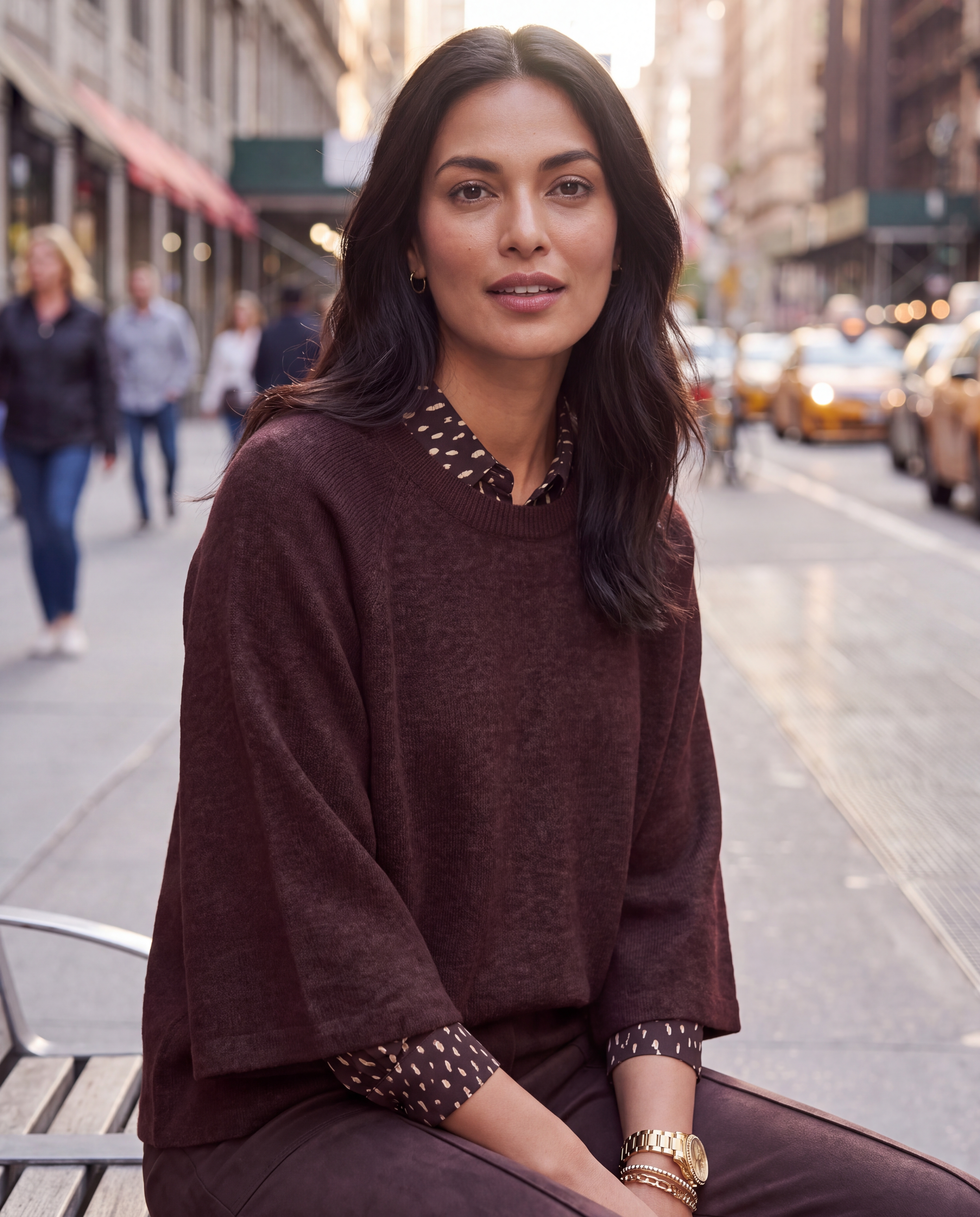 Dámsky pulóver BROADWAY NYC FASHION ESPRESSO MELANGE s.WEAR 3